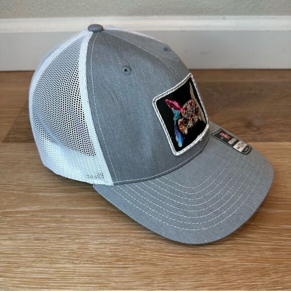 NWT Richardson Owl Gray White Mesh Snapback Hat - Picture 5 of 11